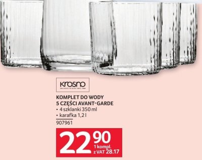 Komplet do wody 5 części Avant-Garde Krosno promocja w Selgros
