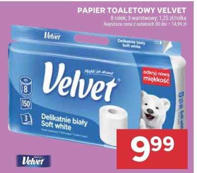 Papier toaletowy Velvet promocja w Stokrotka