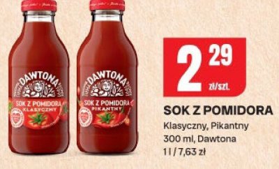 Sok z pomidora Dawtona klasyczny, pikantny promocja w Chorten