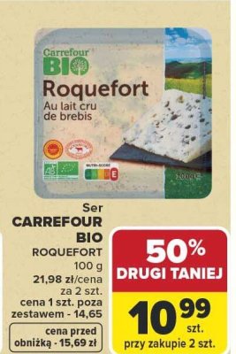Ser Roquefort Carrefour Bio promocja w Carrefour Market