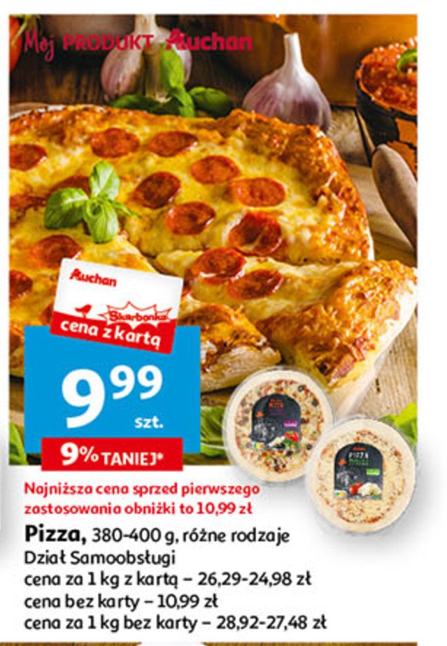 Pizza verdure z warzywami Auchan r贸偶norodne (logo czerwone) promocja