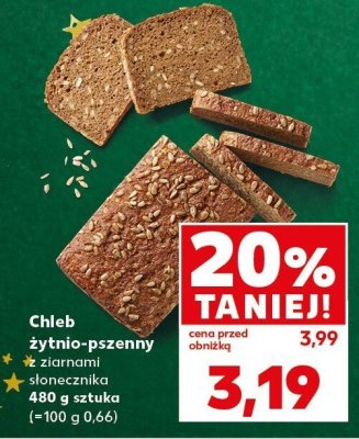 Chleb żytni-pszenny z ziarnami słonecznika promocja w Kaufland