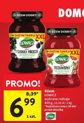 Dżem ŁOWICZ wybrane rodzaje promocja w Intermarche
