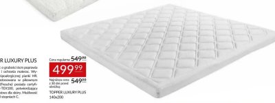 Topper LUXURY PLUS 140x200 Abra Meble promocja w Abra Meble