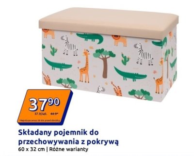 Składany pojemnik do przechowywania z pokrywą, 60 x 32 cm, różne warianty promocja w Action