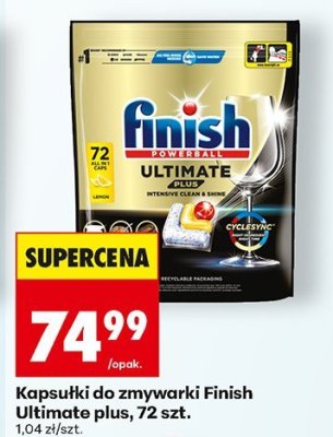 Kapsułki do zmywarki Finish Ultimate plus, 72 szt. promocja w Biedronka