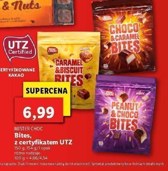 Caramel & biscuit bites Mister choc promocja