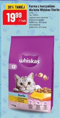 Karma z kurczakiem dla kota Whiskas Sterile promocja w POLOmarket