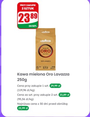 Kawa mielona Oro 250 g promocja w Dino