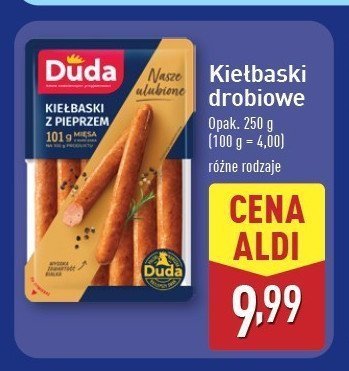 Kiełbaski z pieprzem Silesia duda promocja w Aldi