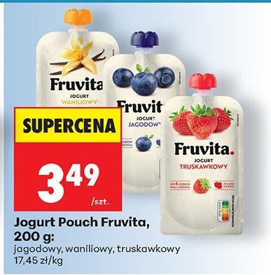 Jogurt Pouch waniliowy promocja w Biedronka
