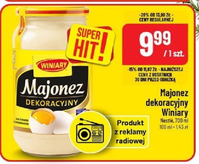 Majonez dekoracyjny Winiary promocja w POLOmarket