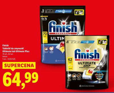 Tabletki do zmywarki Finish Ultimate 70 szt. promocja w Lidl