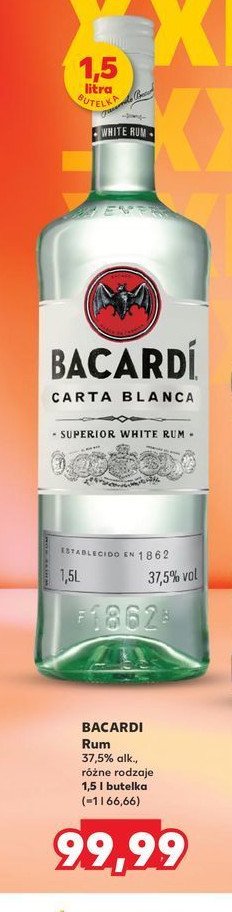 Rum Bacardi carta blanca promocja w Duży Ben