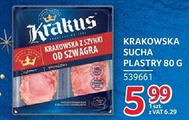 Wędlina od szwagra plastry Krakus - różne rodzaje i gramatury promocja w Selgros