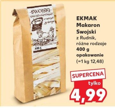 Makaron Swojski z Rudnik, różne rodzaje promocja w Kaufland