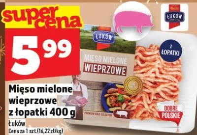 Mięso mielone wieprzowe z łopatki 400 g promocja w TOPAZ