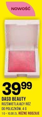 Róż rozświetlający DASO BEAUTY do policzków promocja w Drogerie Natura