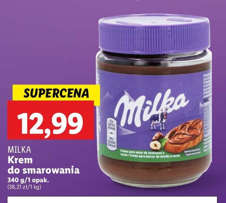 Krem do smarowania Milka promocja w Lidl