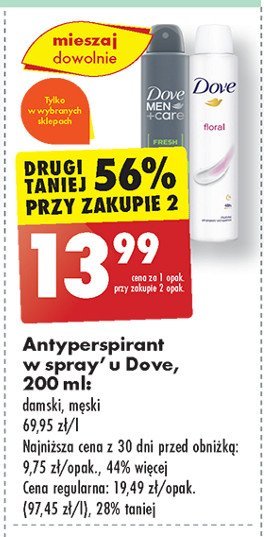 Dezodorant extra fresh Dove men+care promocja