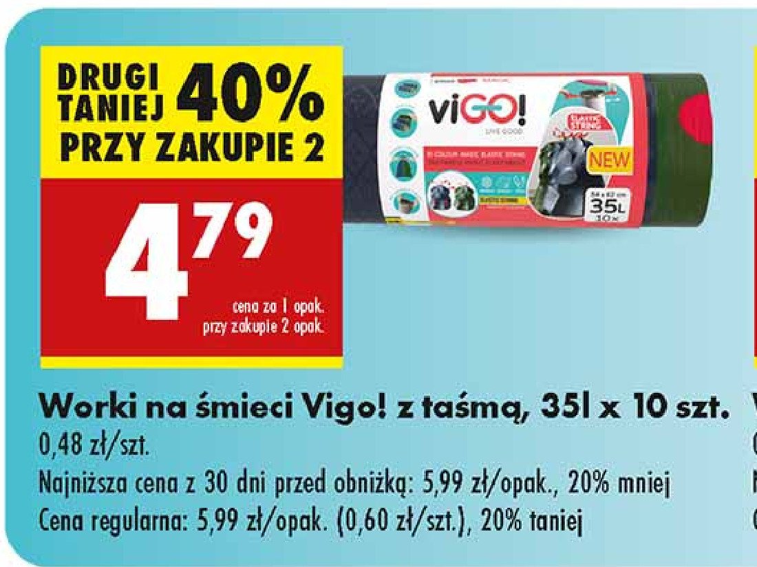 Worki na smieci 35 l Vigo! promocja