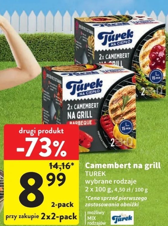 Camembert na grill + sos żurawinowy Turek naturek promocja w Intermarche