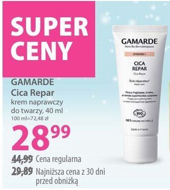 Krem naprawczy GAMARDE Cica-Repair do twarzy 40 ml promocja w Hebe