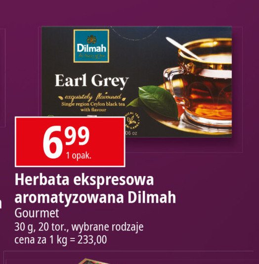 Herbata Dilmah earl grey promocja w Leclerc