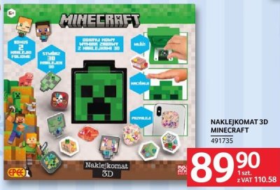 Naklejkomat 3D Minecraft promocja w Selgros