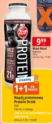 Napój proteinowy Protein Drink Zott promocja w Leclerc