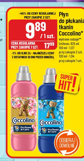 Płyn do płukania tiare flower & red fruits Coccolino perfume & care promocja