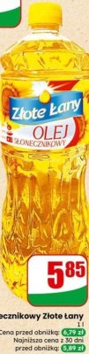 Olej słonecznikowy 1 l Złote Łany promocja w Dino