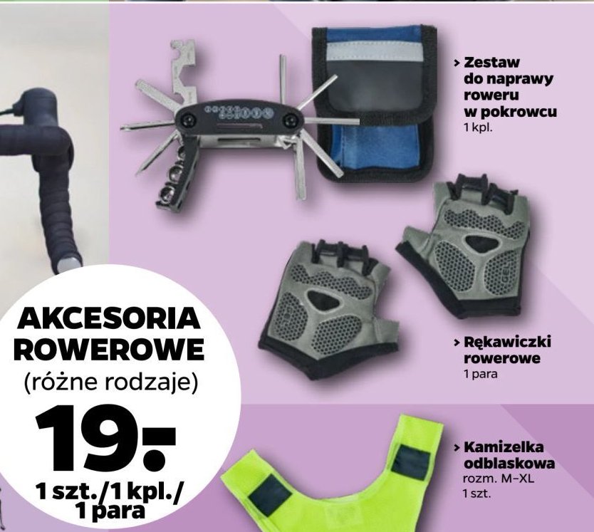 Rękawice dla rowerzysty promocja w Netto