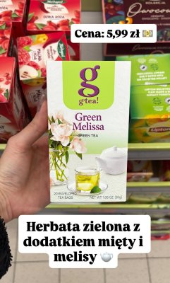 Herbata zielona z dodatkiem mięty i melisy promocja w Biedronka