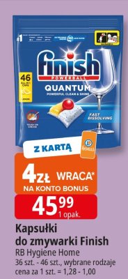 Kapsułki do zmywarki Finish quantum promocja w Leclerc