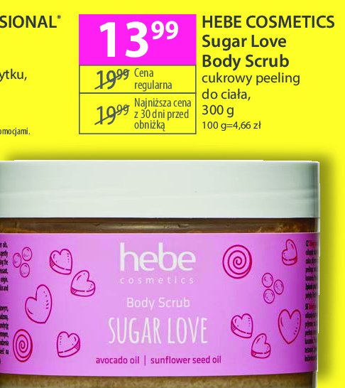 Peeling do ciała sugar love Hebe cosmetics promocja w Hebe