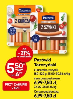Parówki Tarczyński z kurczaka promocja w Żabka