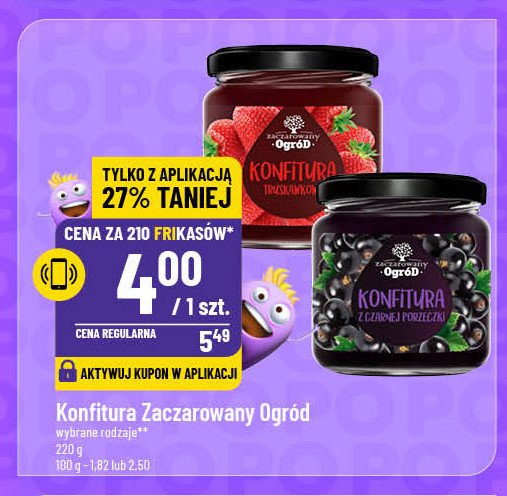 Konfitura z czarnej porzeczki Zaczarowany ogród promocja w POLOmarket