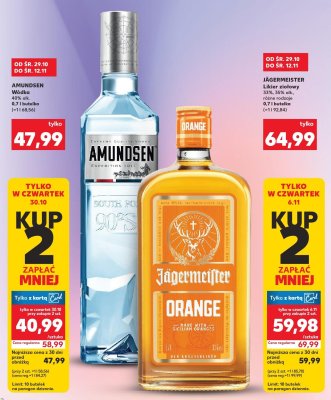 Likier JÄGERMEISTER Likier ziołowy 33%, 35% alk., różne rodzaje 0,7 l butelka promocja w Kaufland