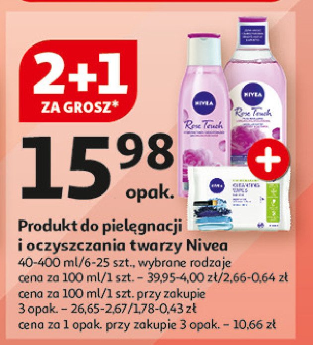 Tonik z wodą różaną Nivea rose touch promocja