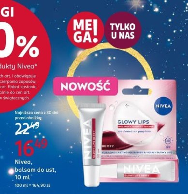 Nivea, balsam do ust, 10 ml promocja w Rossmann