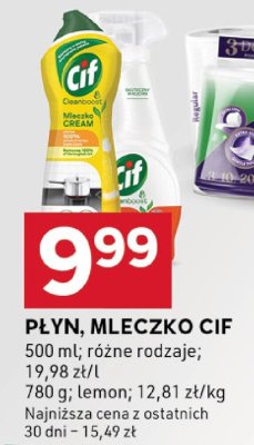 Płyn, mleczko Cif promocja w Stokrotka