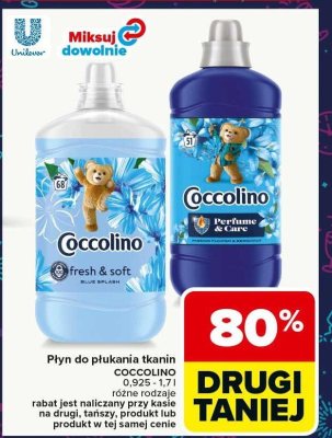 Płyn do płukania tkanin Coccolino różne rodzaje promocja w Carrefour