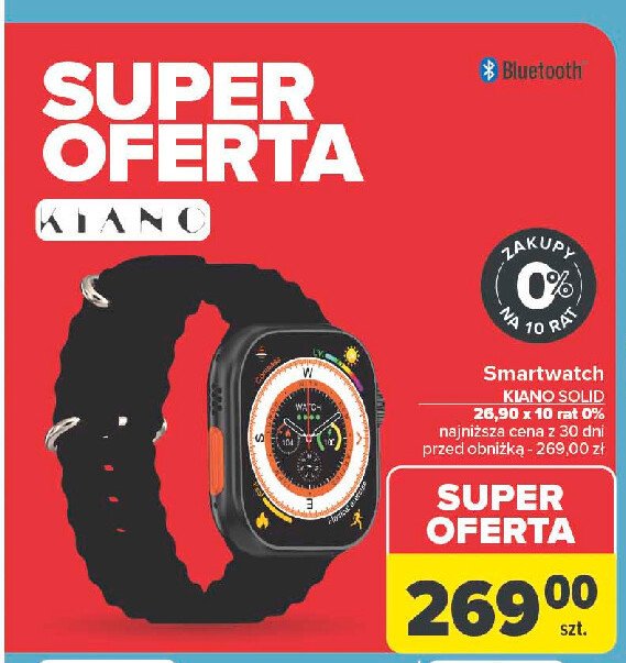 Smartwatch solid Kiano promocja