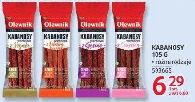 Kabanosy Olewnik 105 g promocja w Selgros
