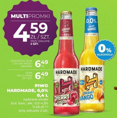 Piwo HARDMADE 0,0% 0,4 l wybrane smaki promocja w Duży Ben