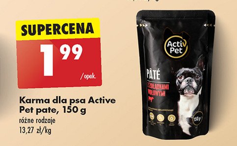 Karma dla psa z żołądkami wołowymi Activ pet promocja