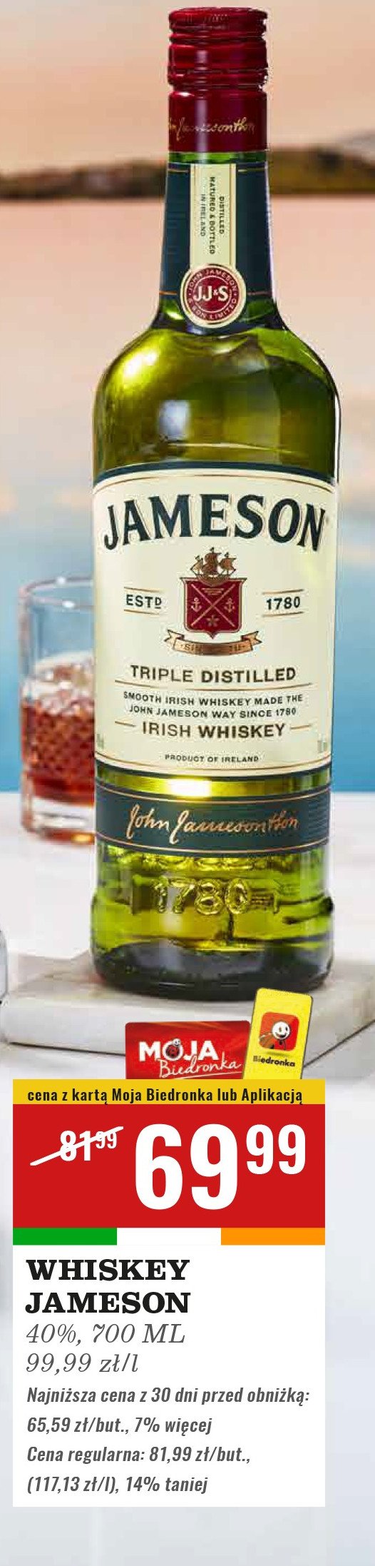 Whiskey Jameson promocja w Biedronka