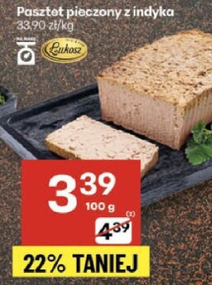 Pasztet pieczony z indyka Lubasz promocja w Delikatesy Centrum