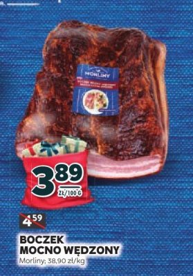 Boczek mocno wędzony Morliny promocja w Stokrotka